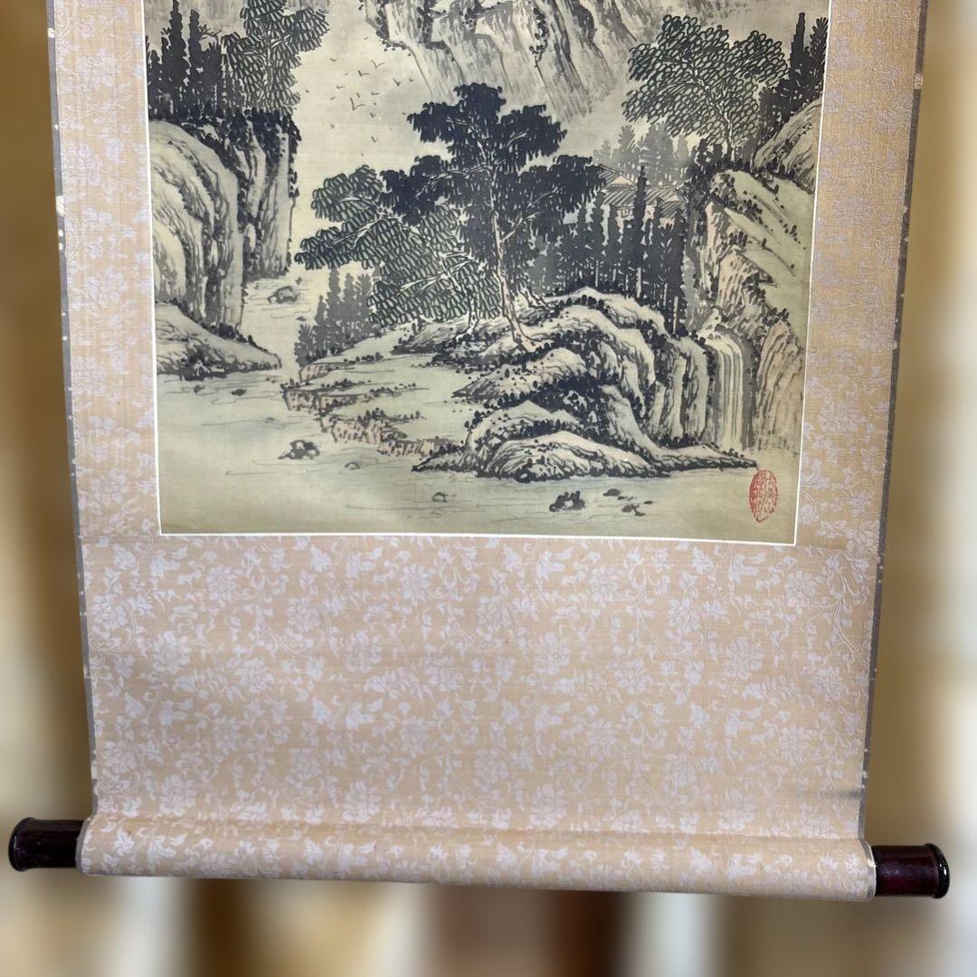 中国水墨画＂高山流水＂157 cmx49 cm