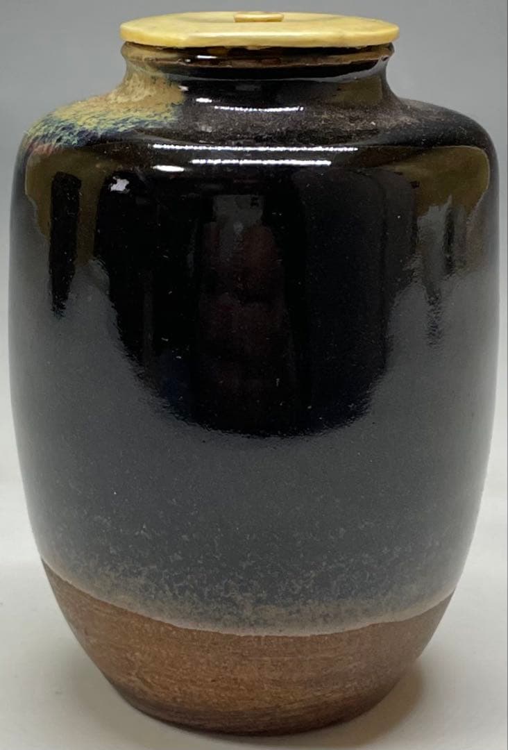 古瀬戸　茶入　仕覆　箱付　茶道具　u910