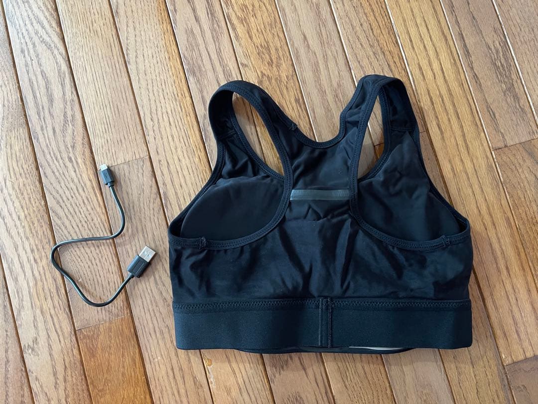 wearable スポーツブラ ブラック　BodyPlus 心拍センサー付き