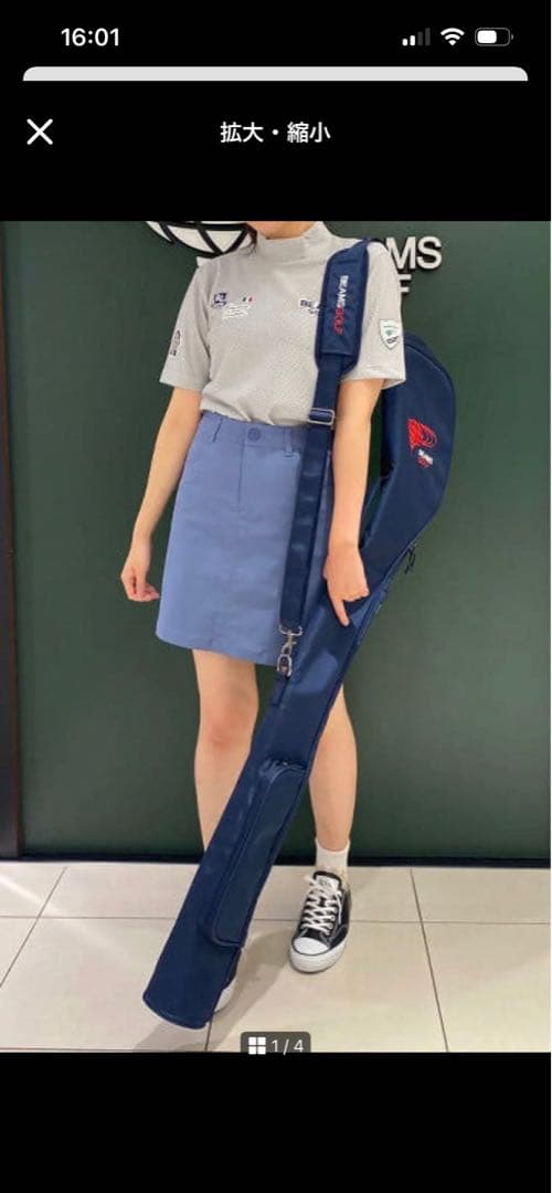 BEAMS GOLF ネイビーキャディバッグ
