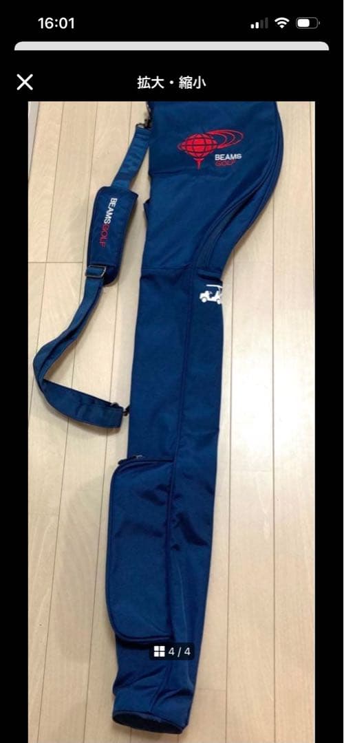 BEAMS GOLF ネイビーキャディバッグ