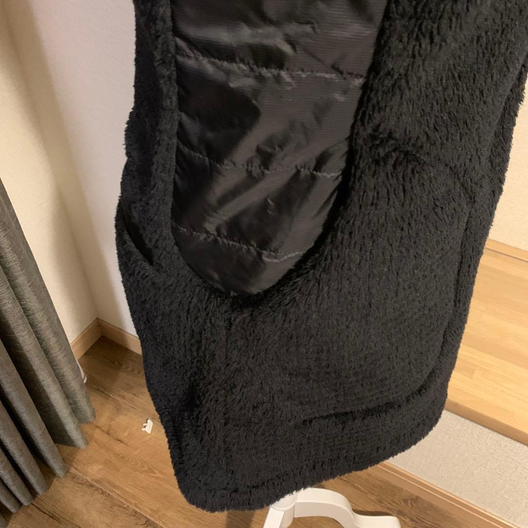 美品　adabat 黒 レディース ボアロングベスト