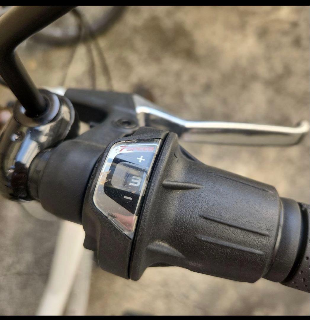ホワイト タンデム自転車 2人乗り自転車　タンデムバイク