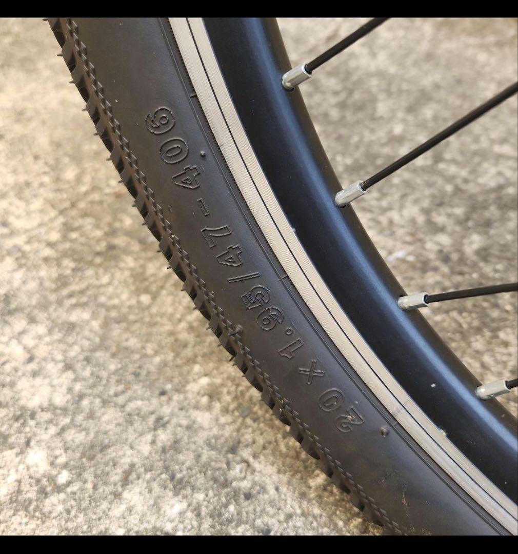 ホワイト タンデム自転車 2人乗り自転車　タンデムバイク