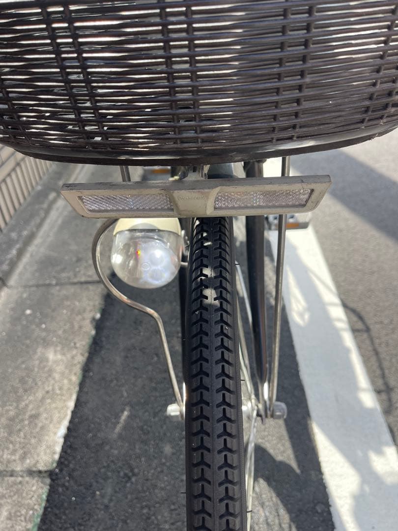8.9ahパナソニック電動アシスト自転車 黒前バスケット付き