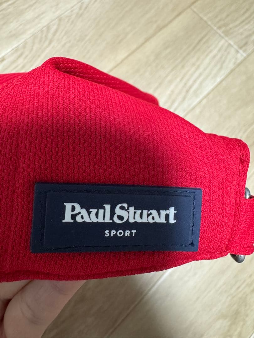 Paul Stuart SPORT キャップ 赤 刺繍ロゴ ゴルフ スポーツ