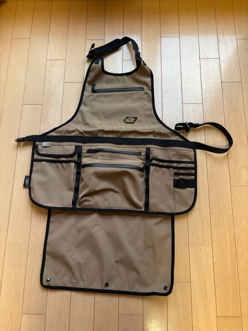 【美品】AS2OV アッソブ 防水エプロン ワーク・アウトドア・DIYに！