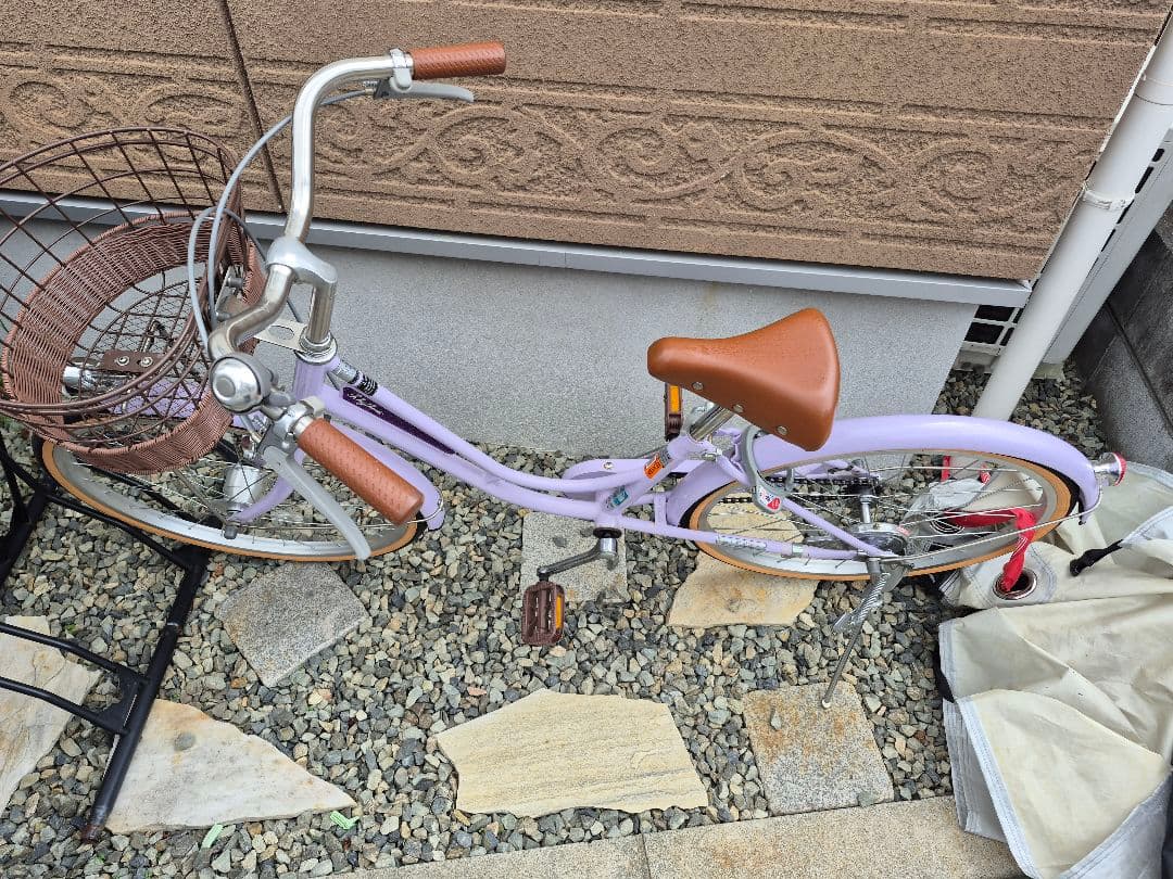 【引き取り限定】子供用自転車 ピンク 22インチ 丸石サイクル　リズミック