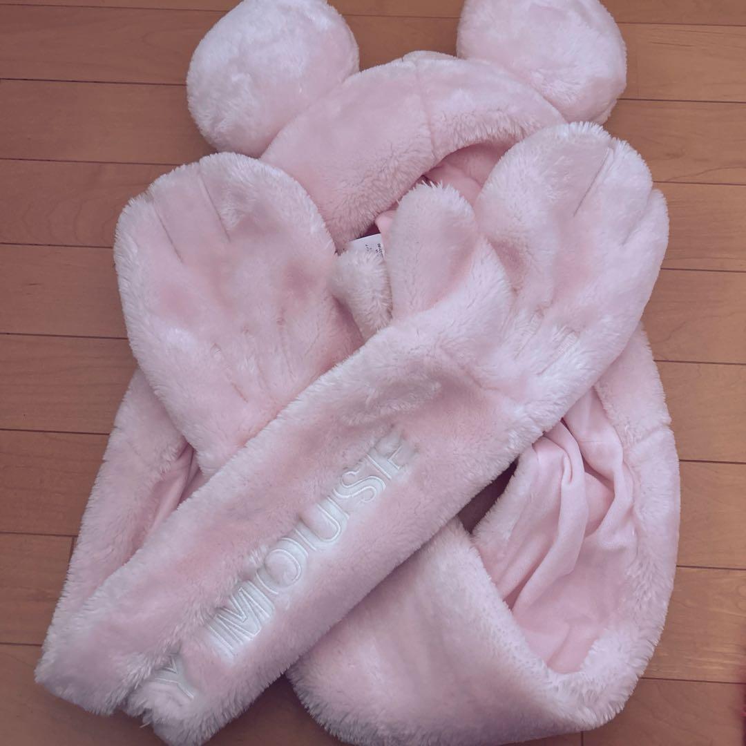 ディズニー マフラーキャップ ピンク