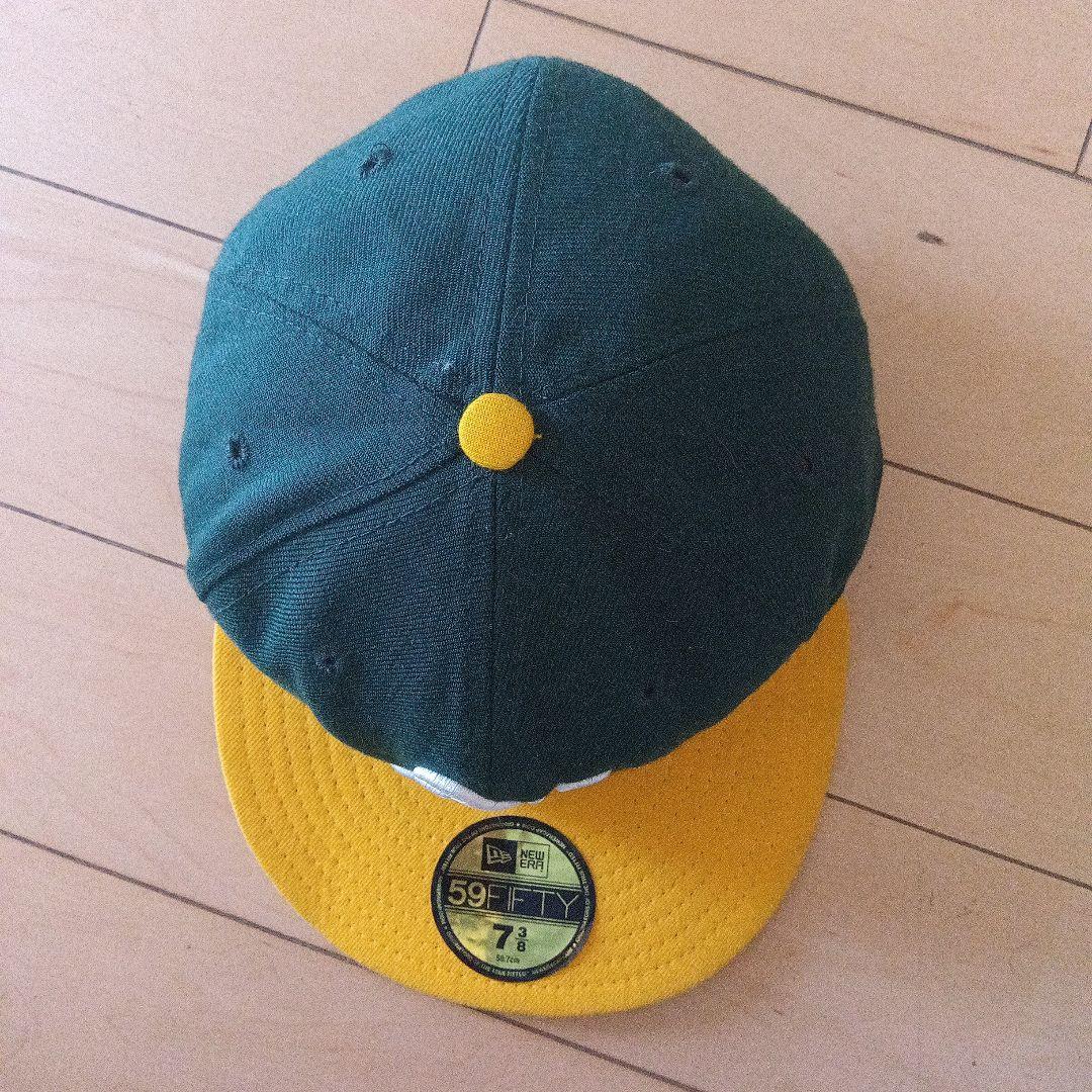 アメリカ製 new era 100%wool 59CM アスレチックス