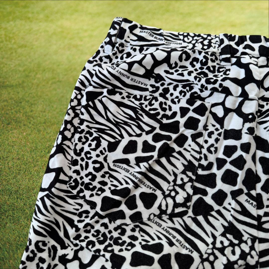 マスターバニー　パンツ　ゼブラ　総柄　6 XL 白　黒　ストレッチ素材　秋冬