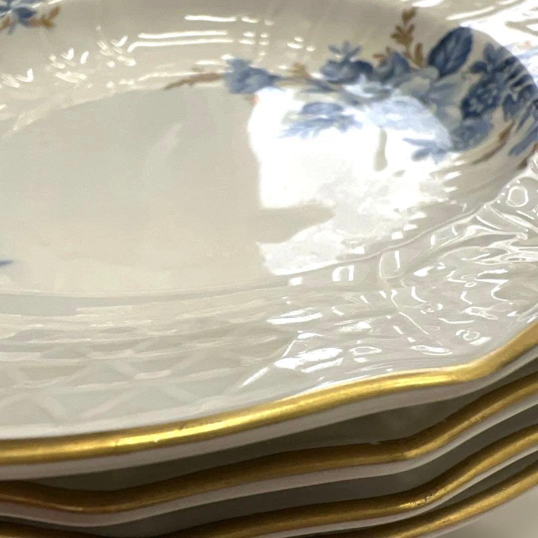 Hutschenreuther 青い花柄皿 6枚セット