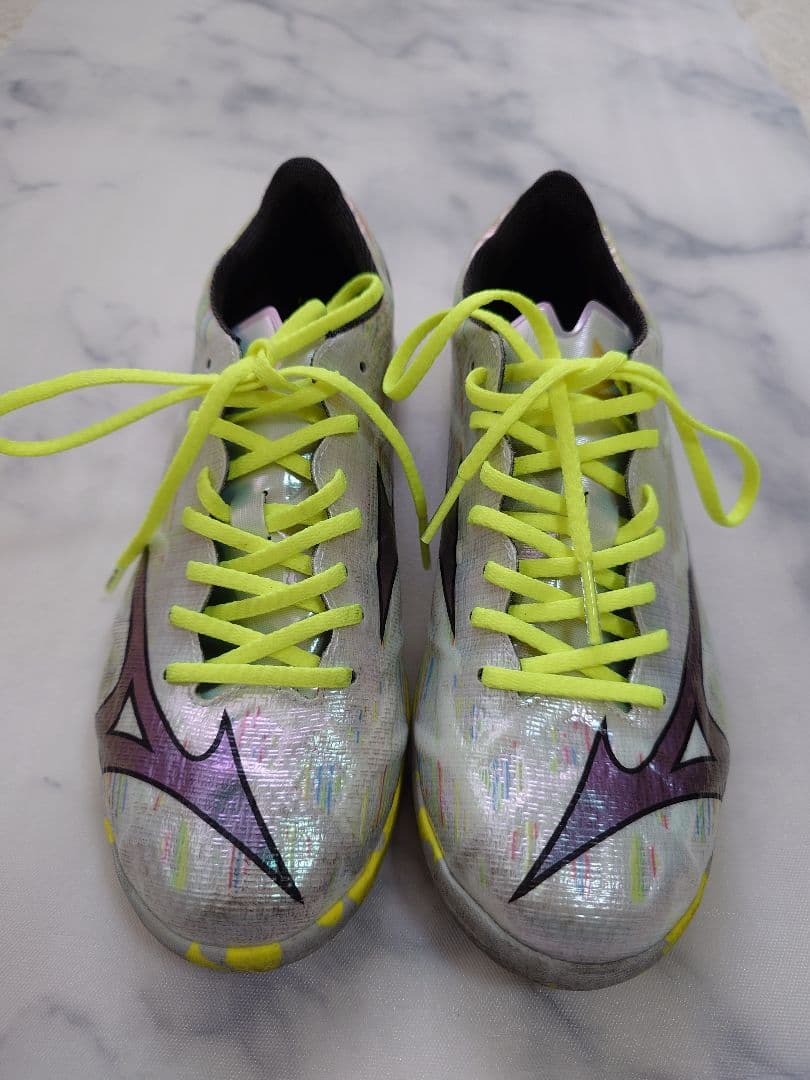Mizuno 美品 アルファII エリートAS 24cm サッカー シルバー
