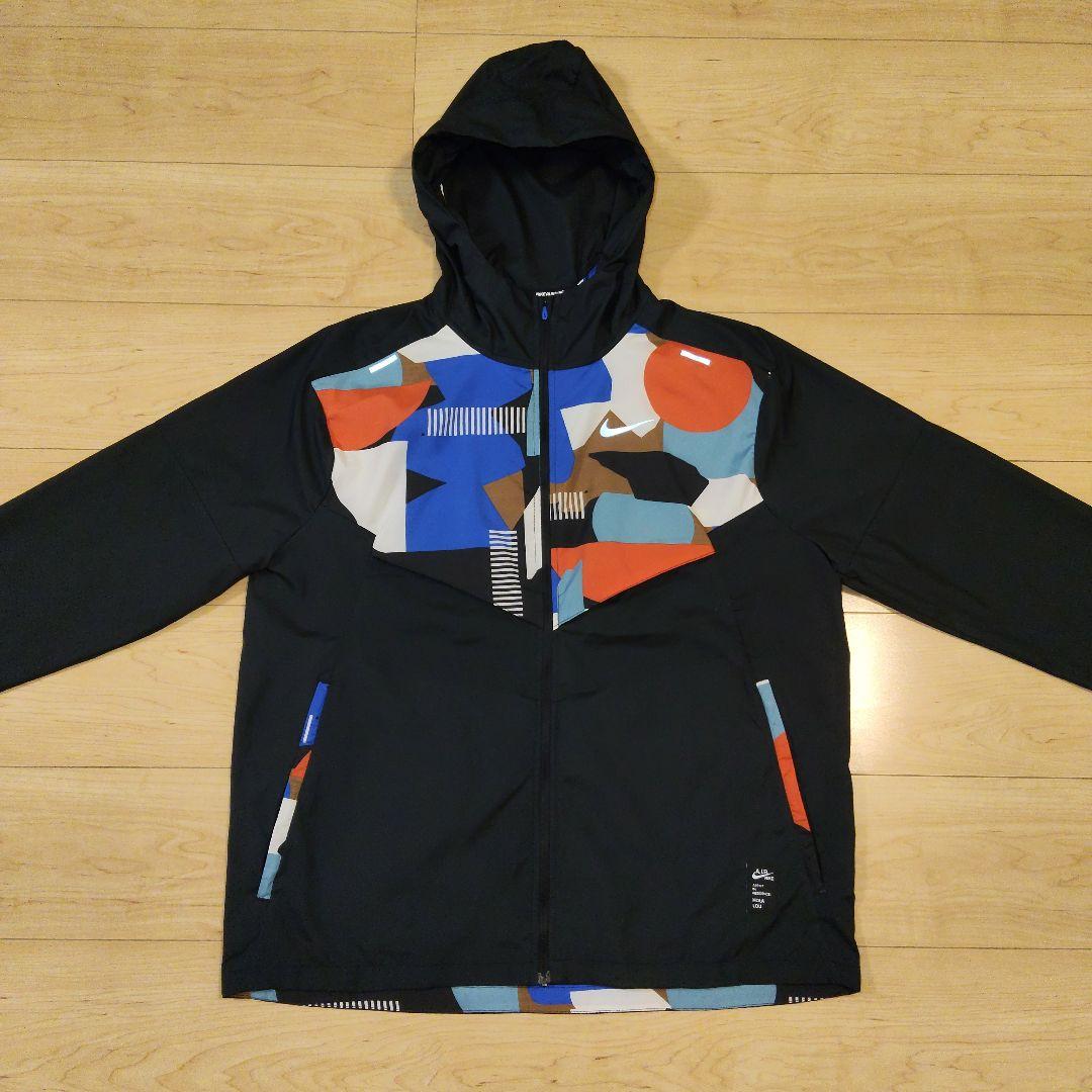 Lサイズ 美品【NIKE】ナイキランニング ナイロンウェア フルジップ パーカー