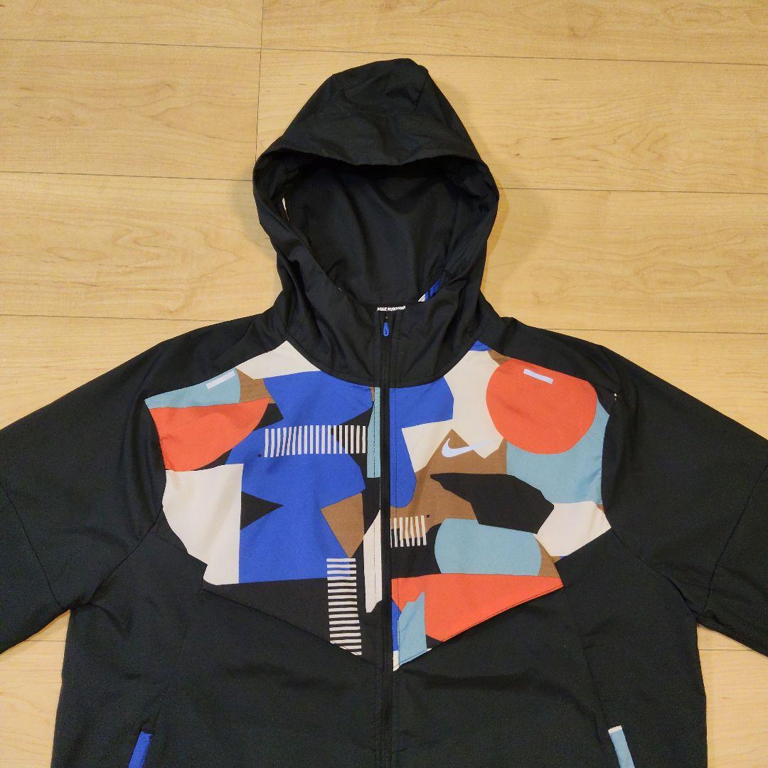 Lサイズ 美品【NIKE】ナイキランニング ナイロンウェア フルジップ パーカー