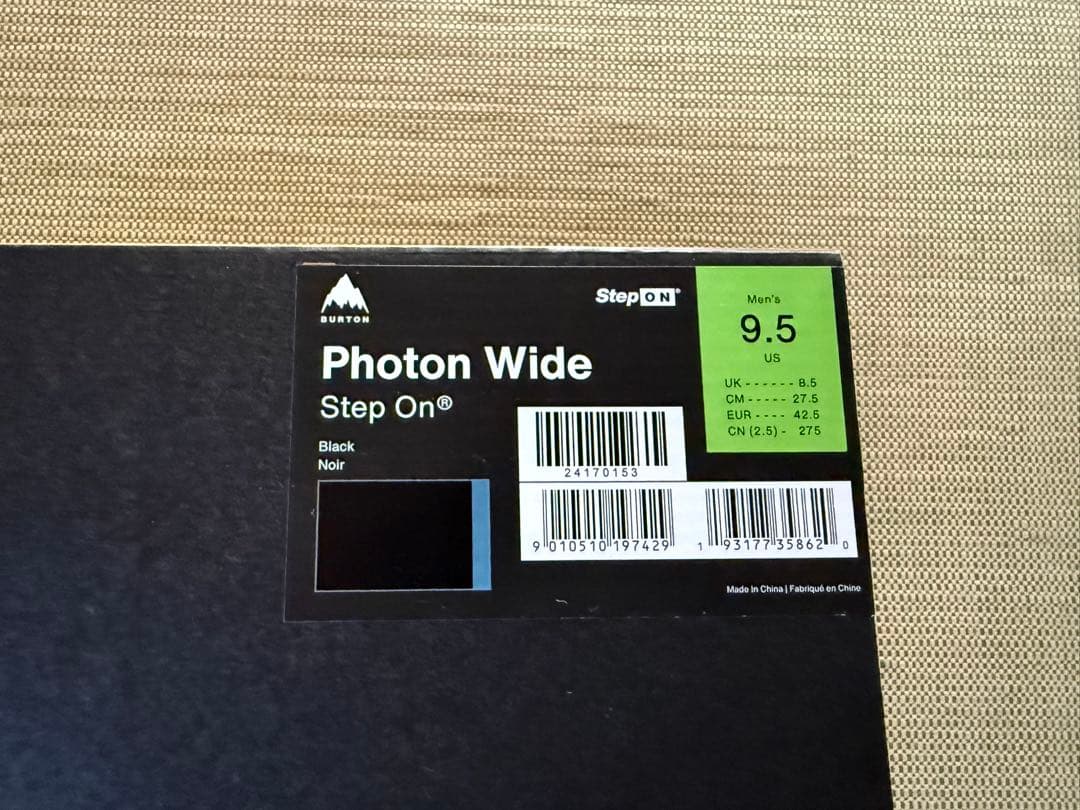 Burton Photon Wide StepOn ステップオンブーツUS9.5