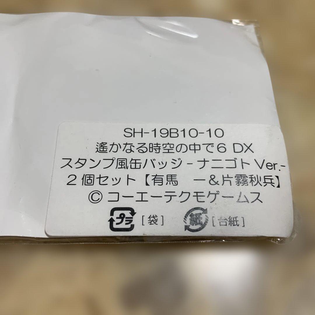 遙かなる時空の中で6 有馬 片霧秋兵 缶バッジ スタンプ風缶バッジ