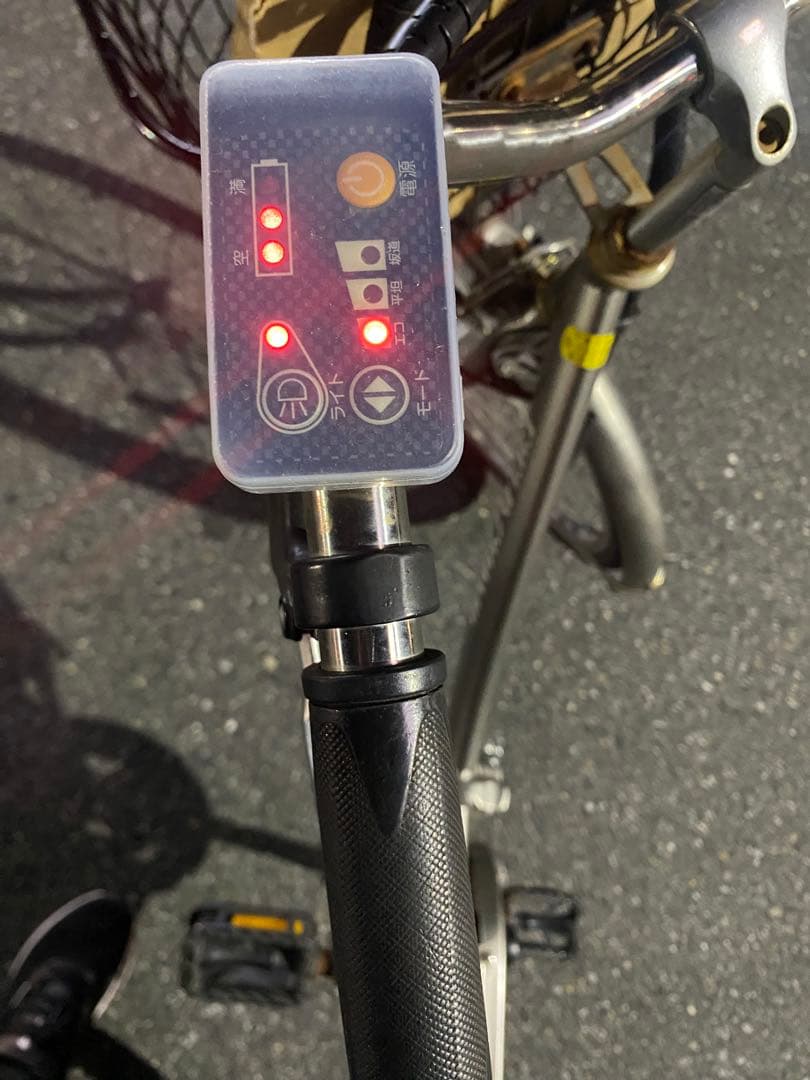 電動アシスト自転車 グレー バスケット付き