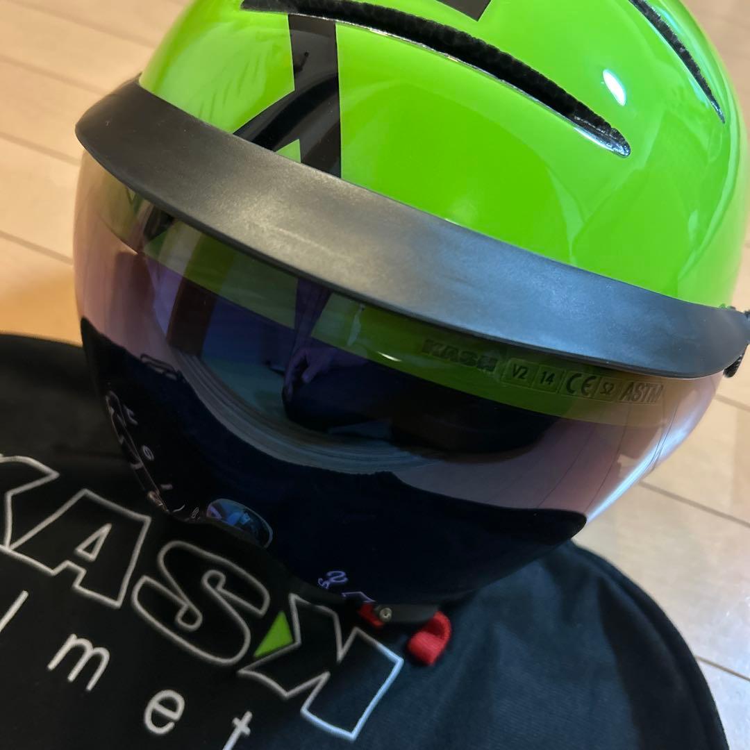 バイザー付き KASK製スキー用ヘルメット サイズ59-60cm
