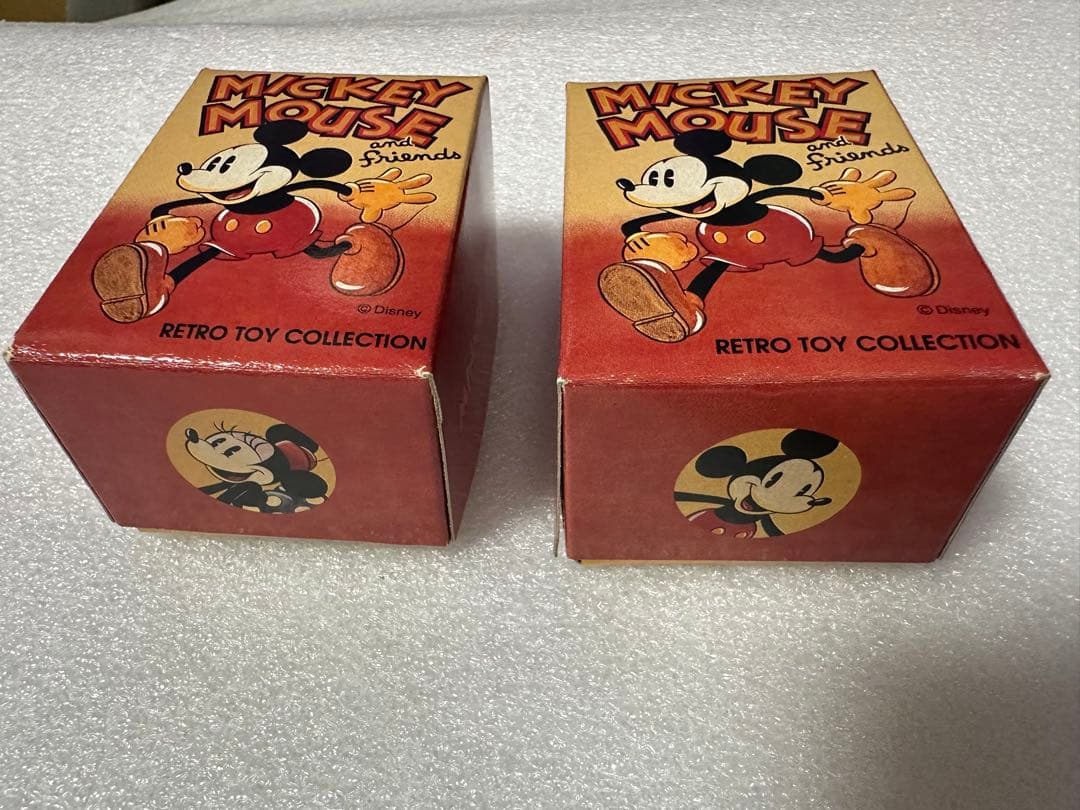ミッキーマウス & ミニーマウス 木製フィギュア ヤングエポック社 ペア