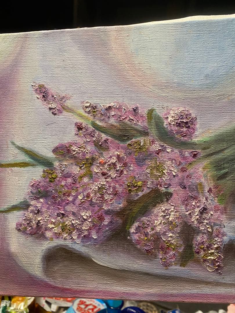 油彩画【lavender】一点もの　F4
