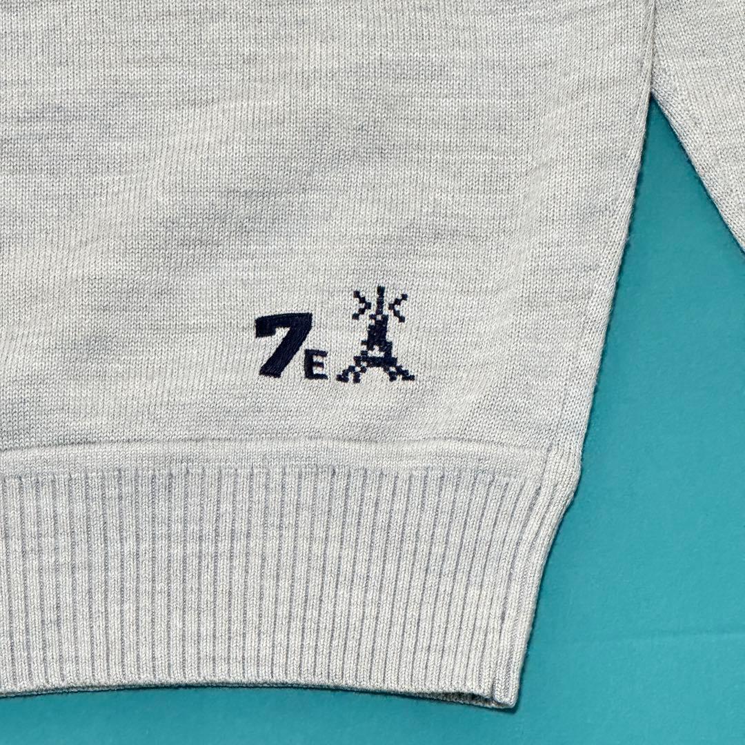美品 キャロウェイ ニットセーター グレー 秋冬 クルーネック ウール混 Y2K