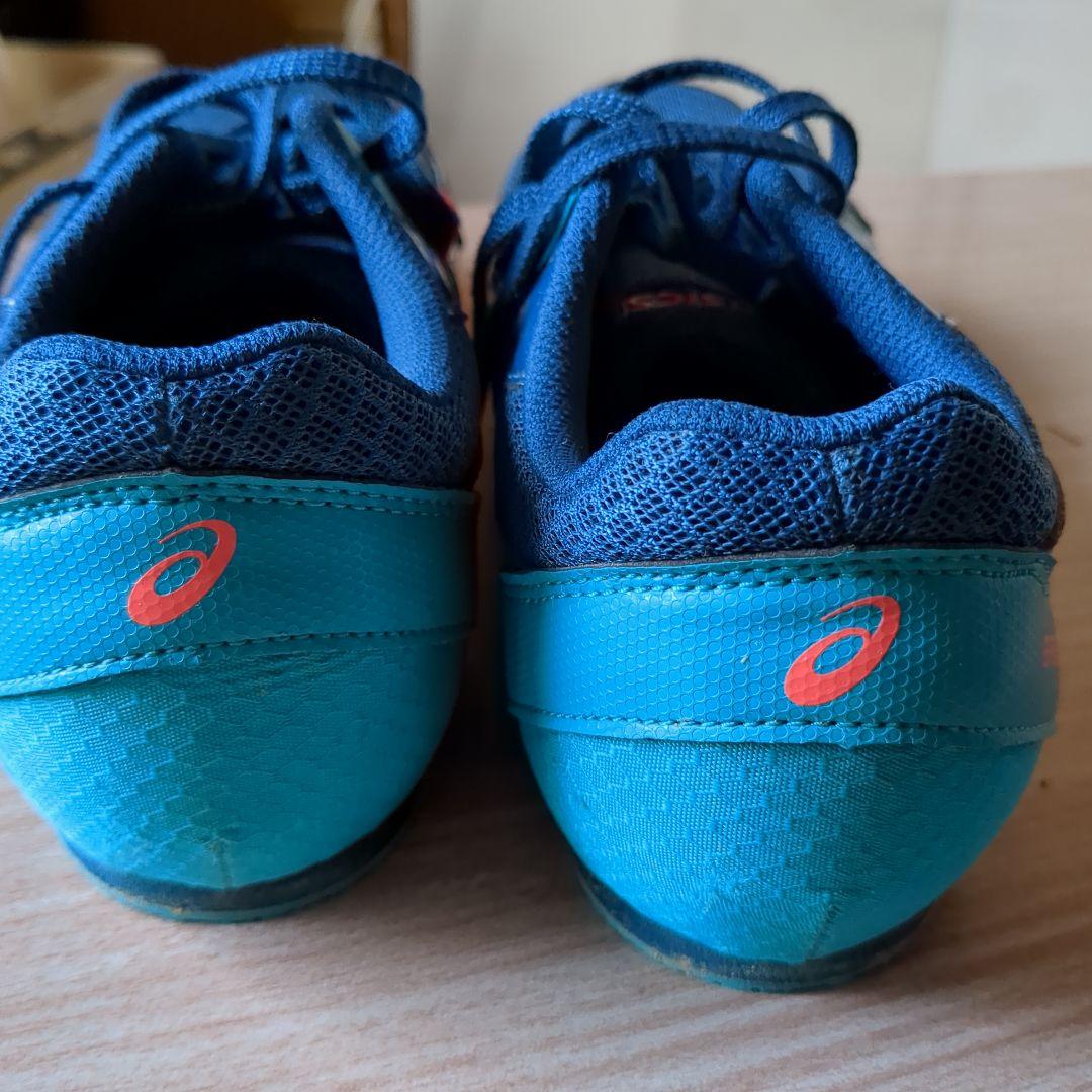 asics 陸上競技用スパイクシューズ ネイビー/オレンジ