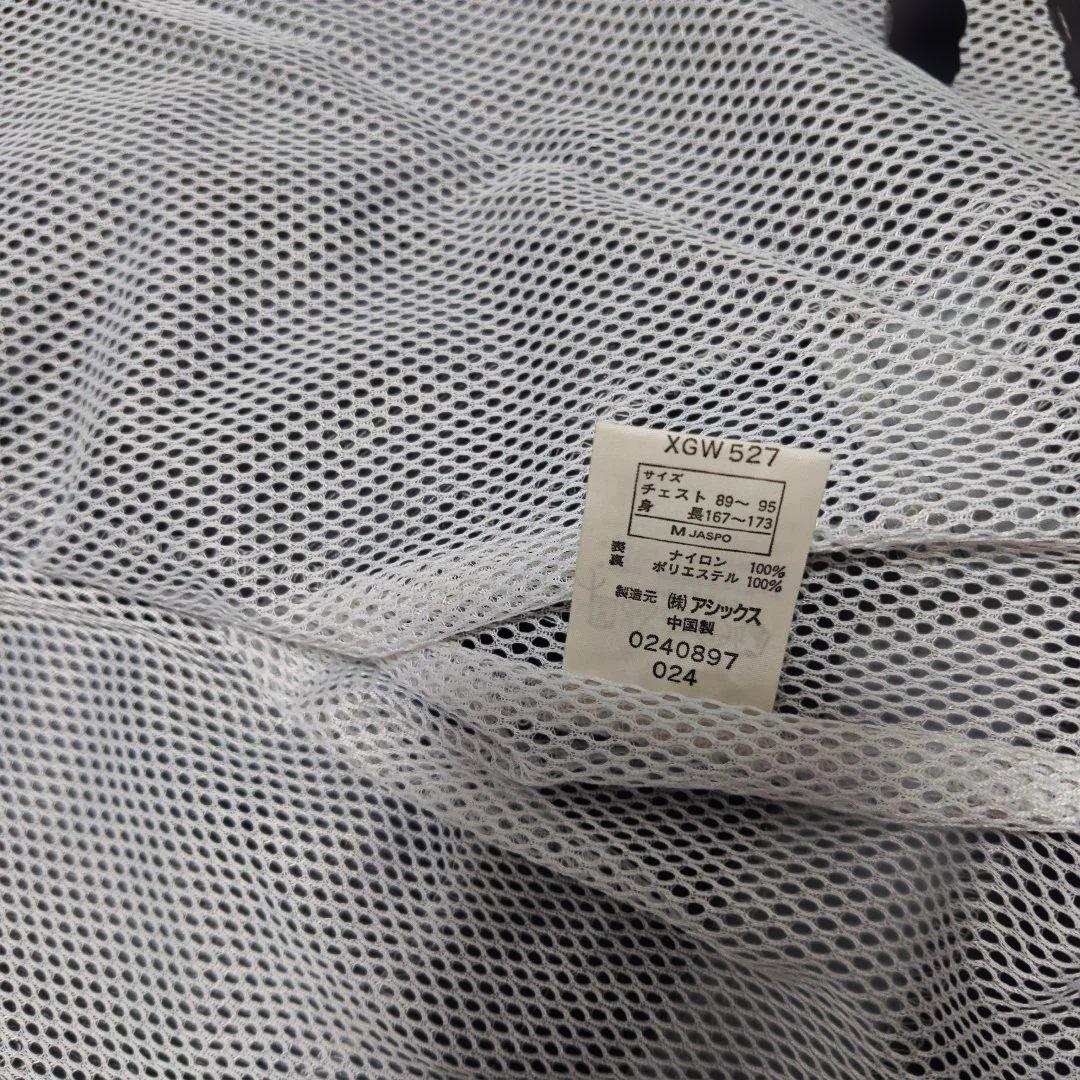 アシックスASICS　90’s 上下ウインドブレーカーセットアップ　光沢シルバー