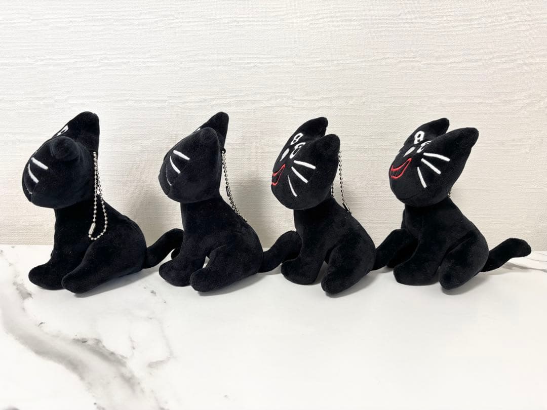 キヨ猫 ぬいぐるみ マスコット　LEVEL4 キヨ　黒猫　TOP4 おすわり