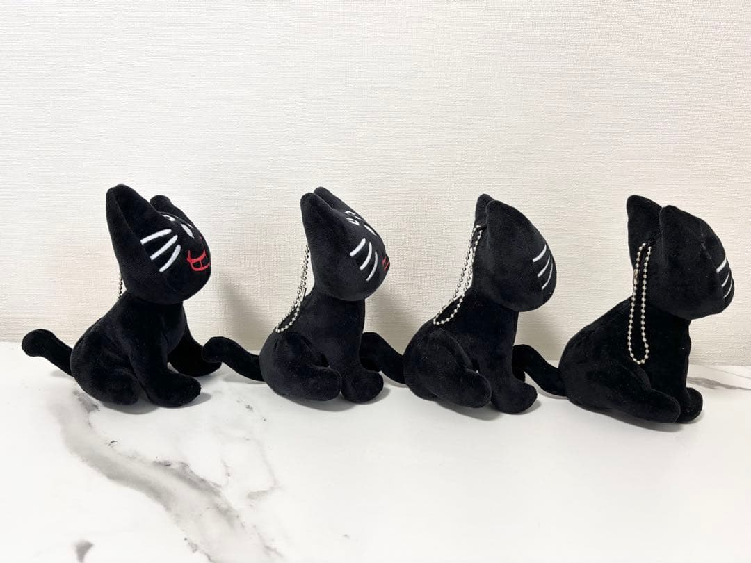 キヨ猫 ぬいぐるみ マスコット　LEVEL4 キヨ　黒猫　TOP4 おすわり