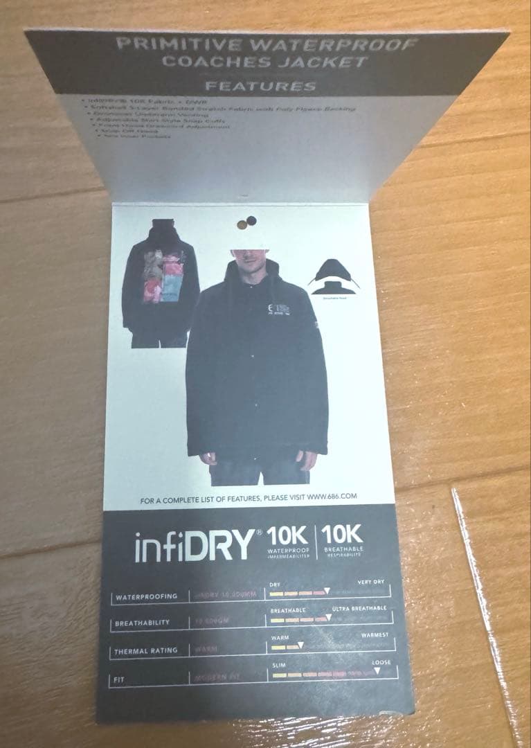 スノーボード 686 PRIMITIVE WATERPROOF COACHES JACKET