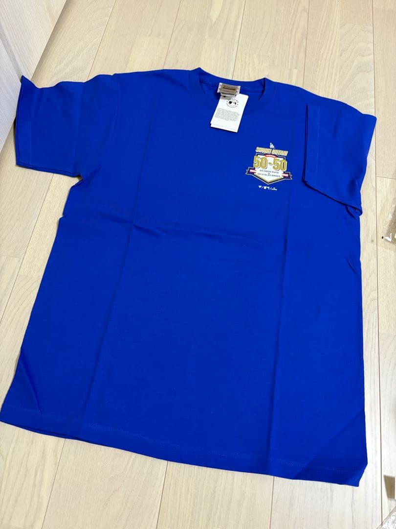 新品未使用⭐︎大谷翔平 50-50 記念Tシャツ Lサイズ　ブルー　完売品