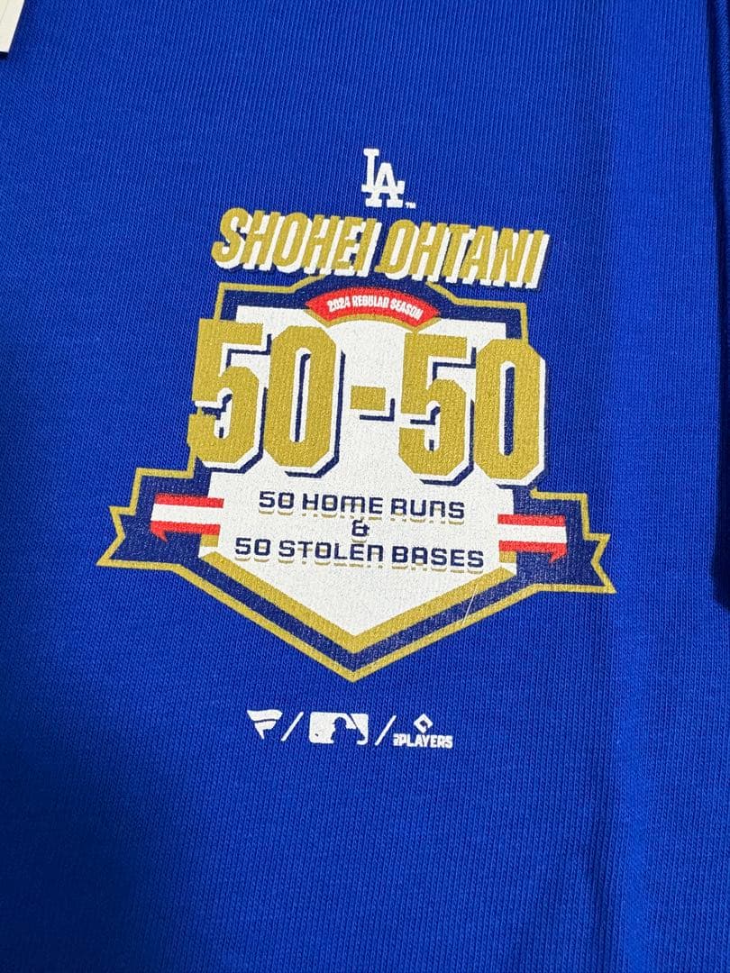 新品未使用⭐︎大谷翔平 50-50 記念Tシャツ Lサイズ　ブルー　完売品