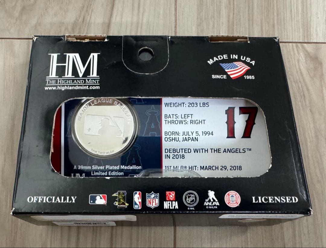 大谷翔平初安打記念シルバーカード