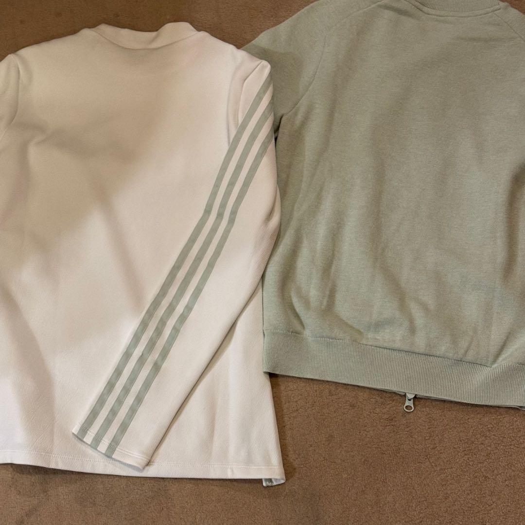 adidas ゴルフ セットアップ 3点 S ペールグリーン 美品