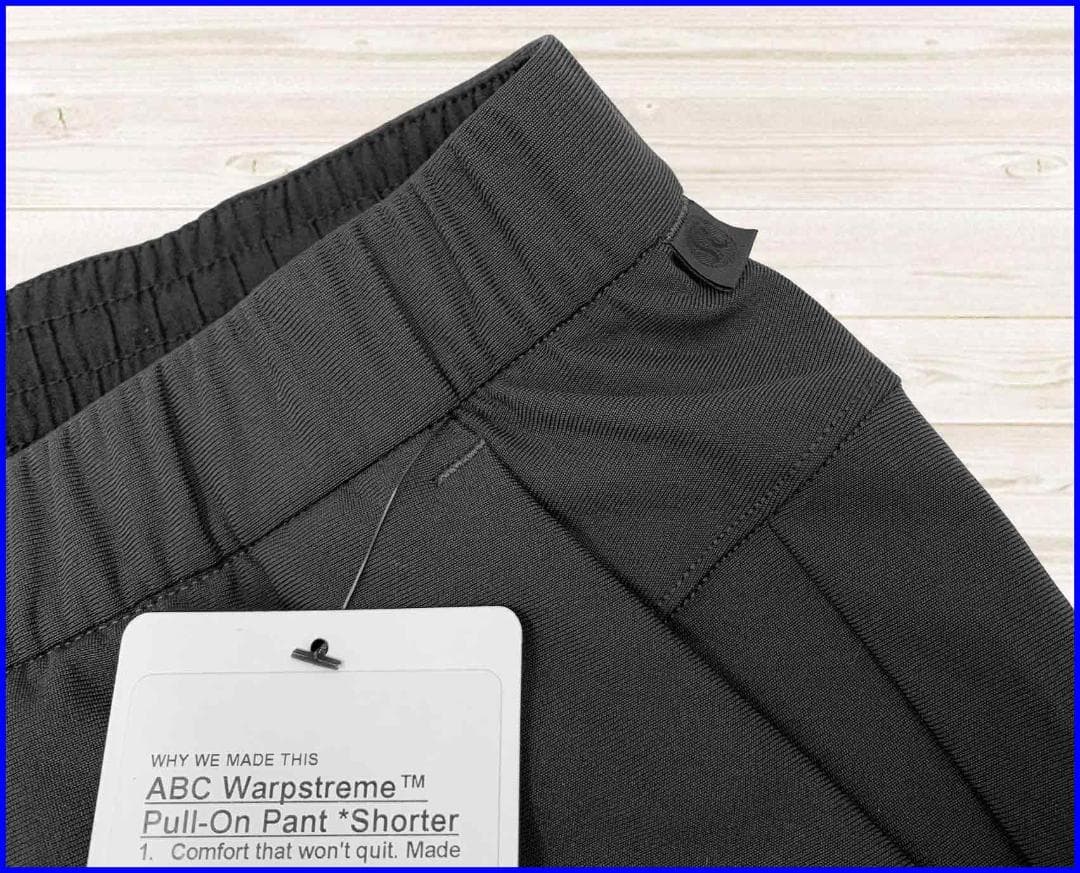 【新品】ルルレモンABCWarpstremeプルオンパンツ丈短めダークグレーXL