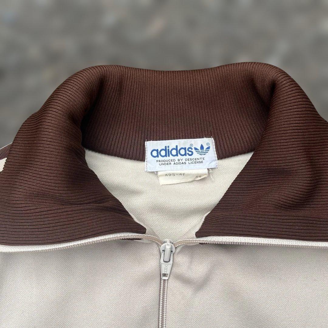 80s adidas 西ドイツ トラックジャケット 希少カラー ブラウン3号