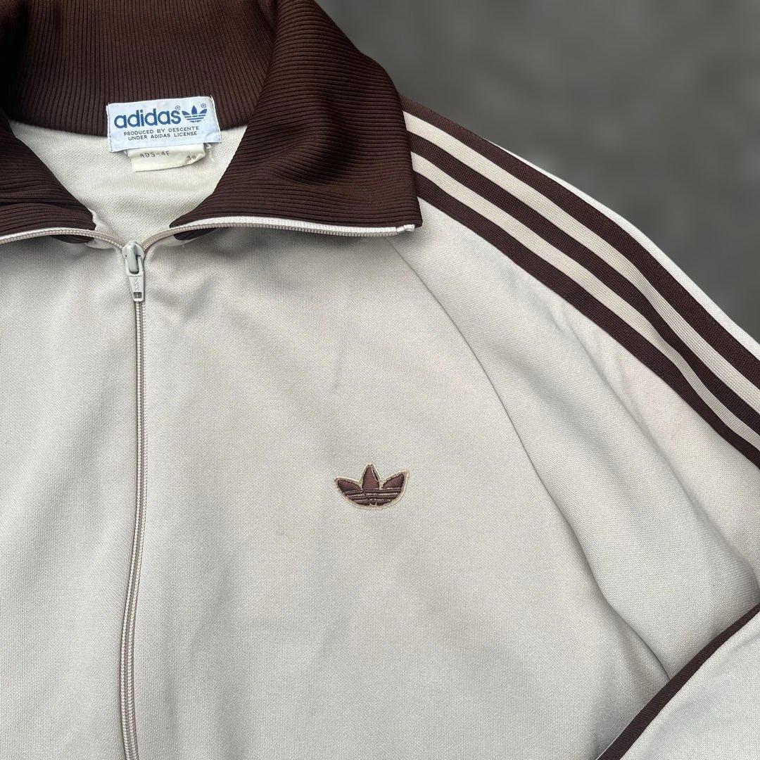 80s adidas 西ドイツ トラックジャケット 希少カラー ブラウン3号