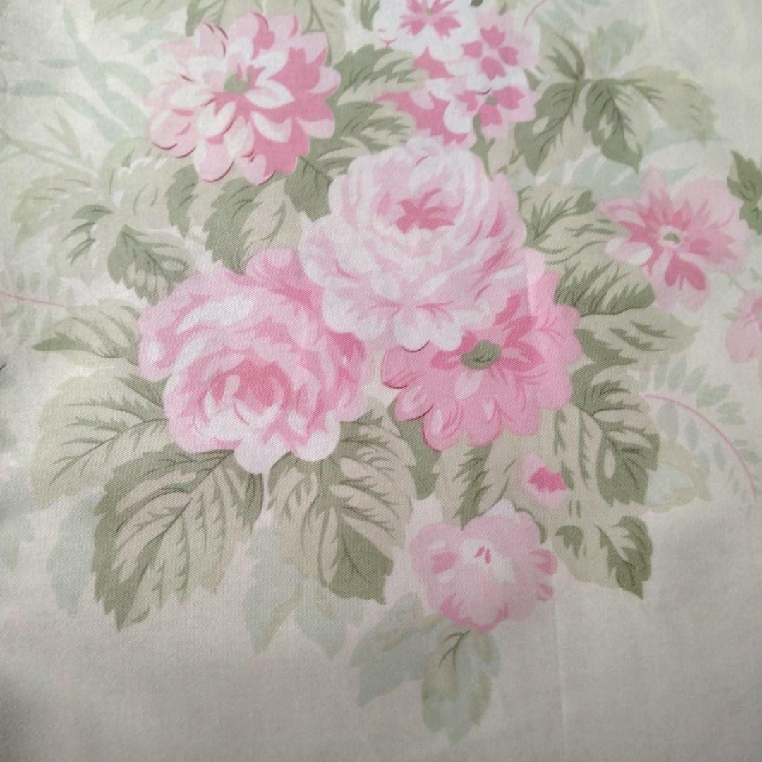 新品★薔薇とブルーリボンのメダリアン文様綿100%シングル掛け布団カバー枕カバー