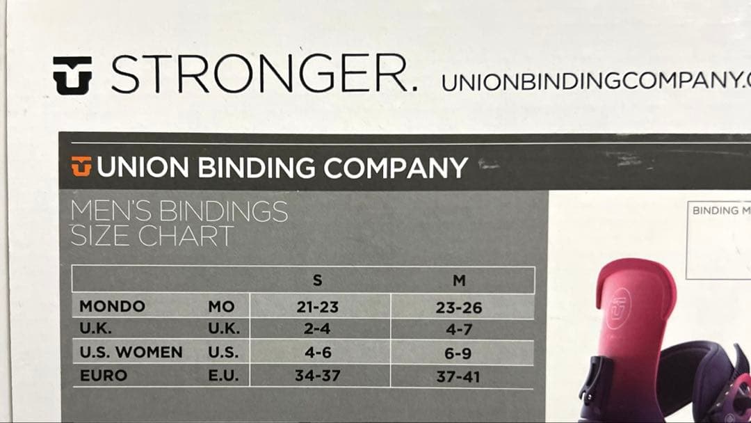 ユニオン　ビンディング　Sサイズ　レディース　UNION MILAN