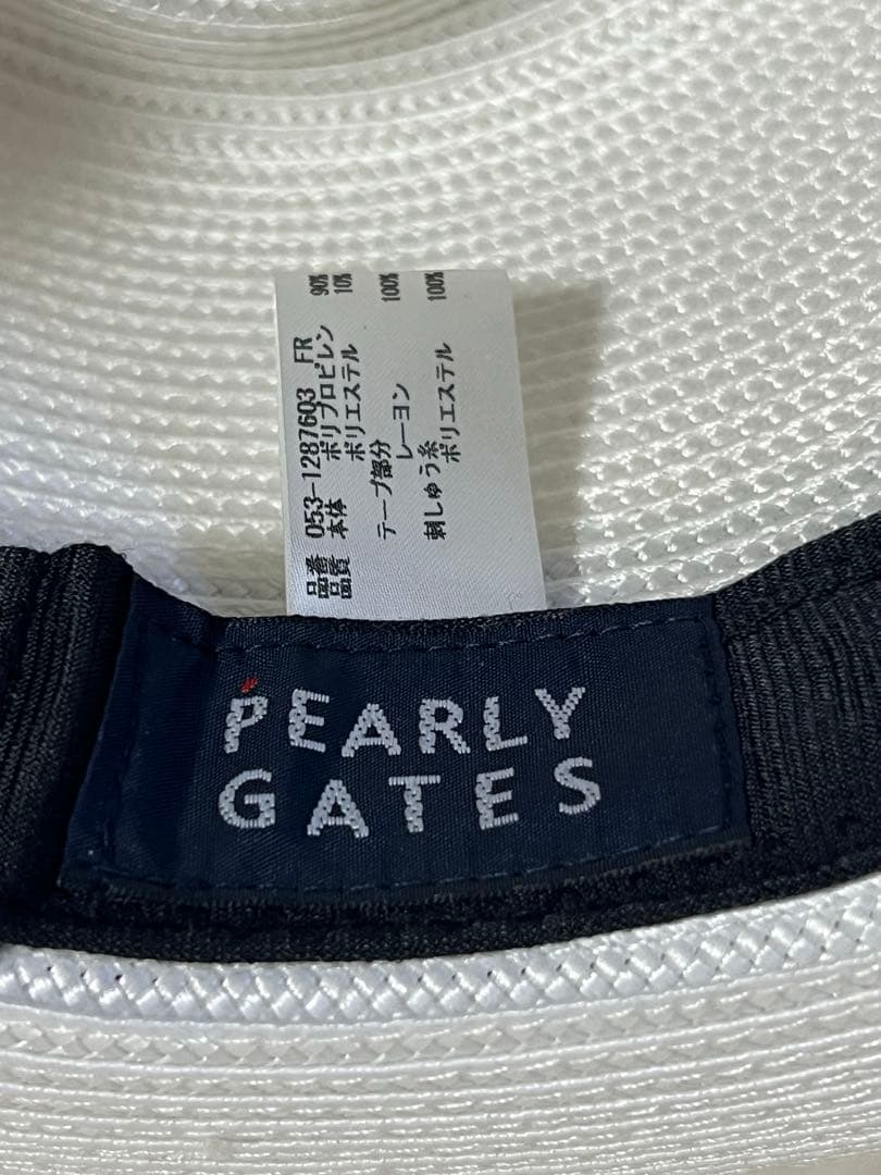 PEARLY GATES ストローハット ホワイト