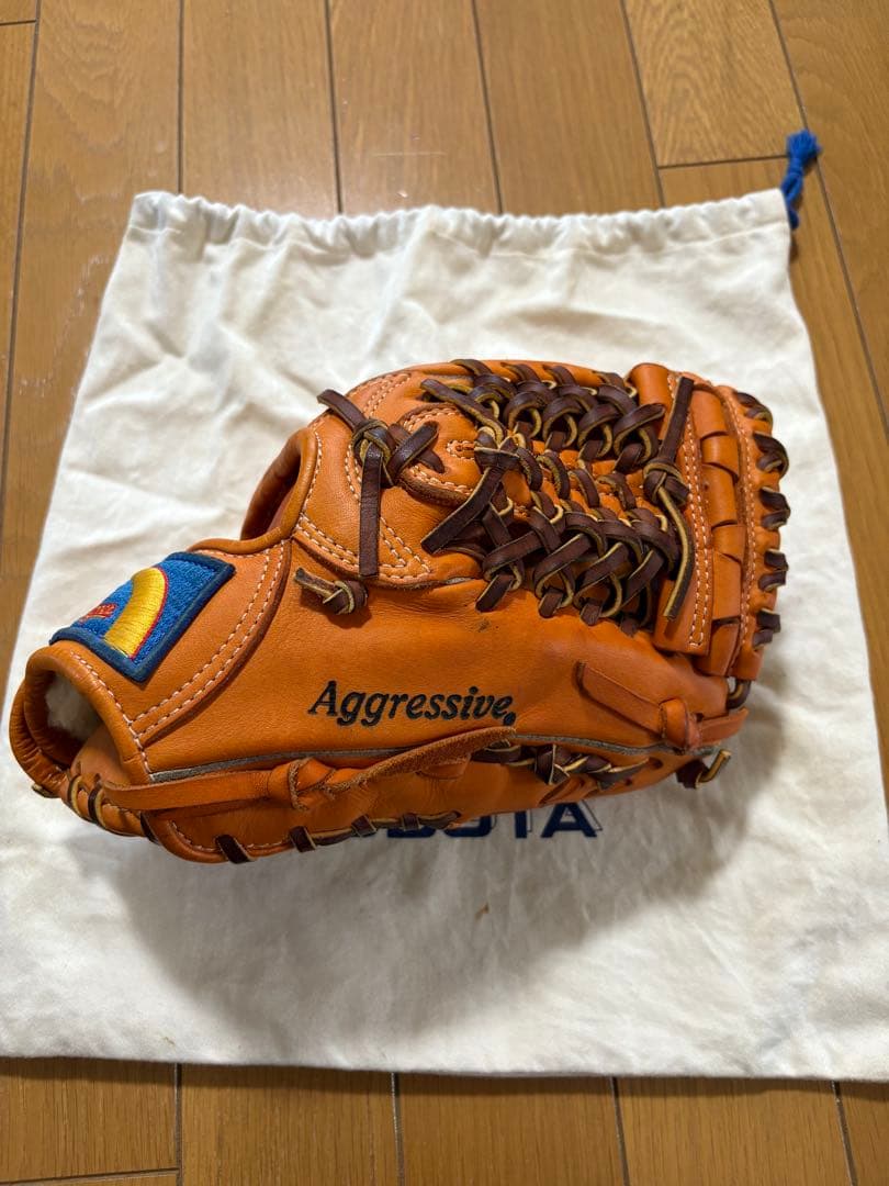 久保田スラッガー軟式内野手用　オレンジ　湯揉み型付済　未使用品　KSN-7PSE