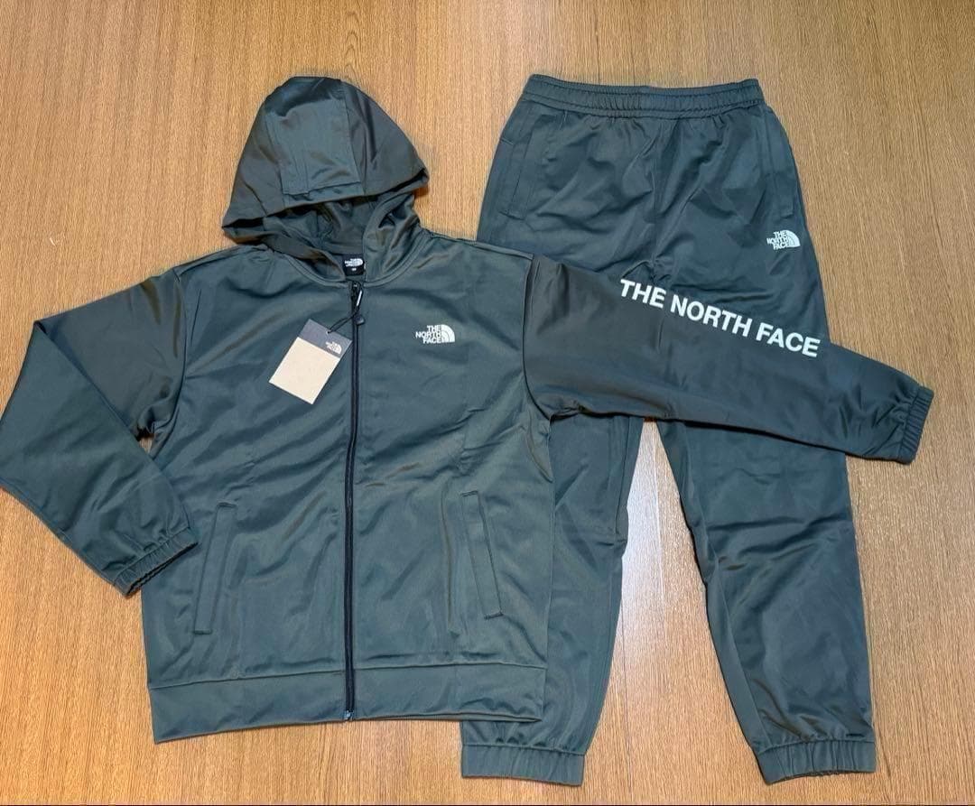 新品⭐️ノースフェイスジップアップジャージスウェット上下キッズ160レディースS