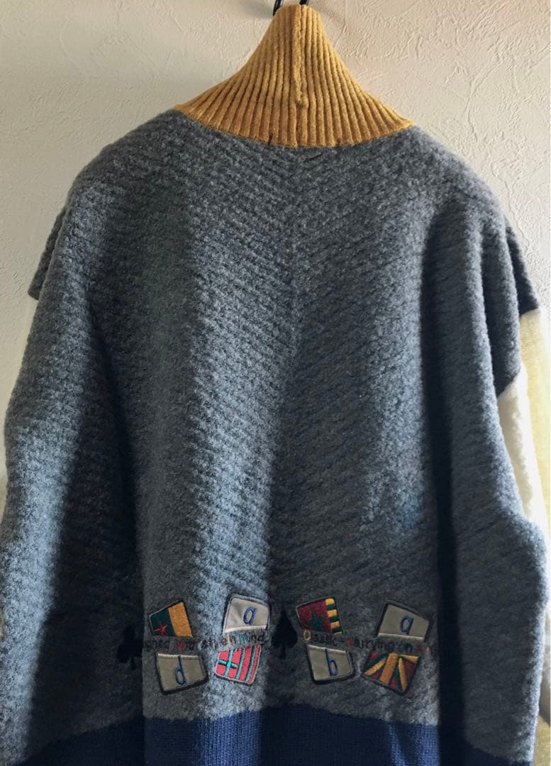 美品 アダバットadabat GOLF 複合マルチ編みマルチカラータートルニット