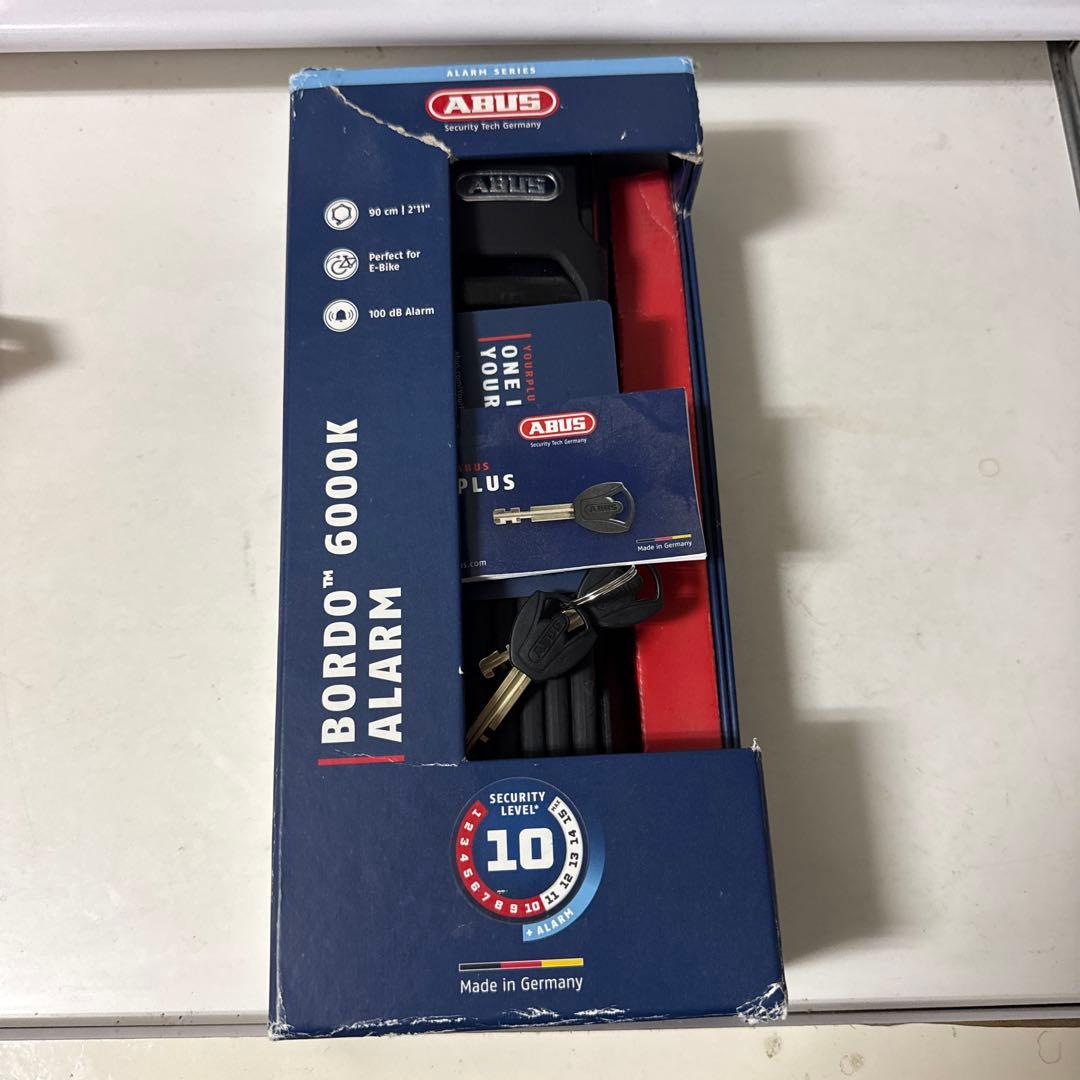 ABUS 折りたたみアラームロック 2本鍵付き