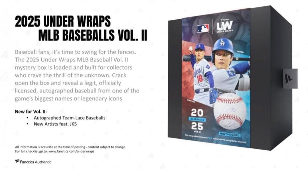 【新品未開封】MLB 2025 FANATICS UNDER WRAPS