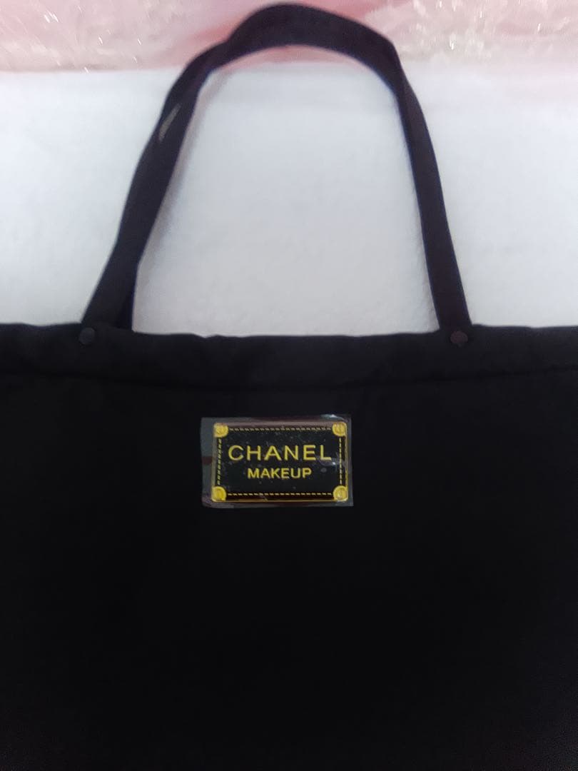 CHANEL MAKEUP ブラック ナイロントートバッグ