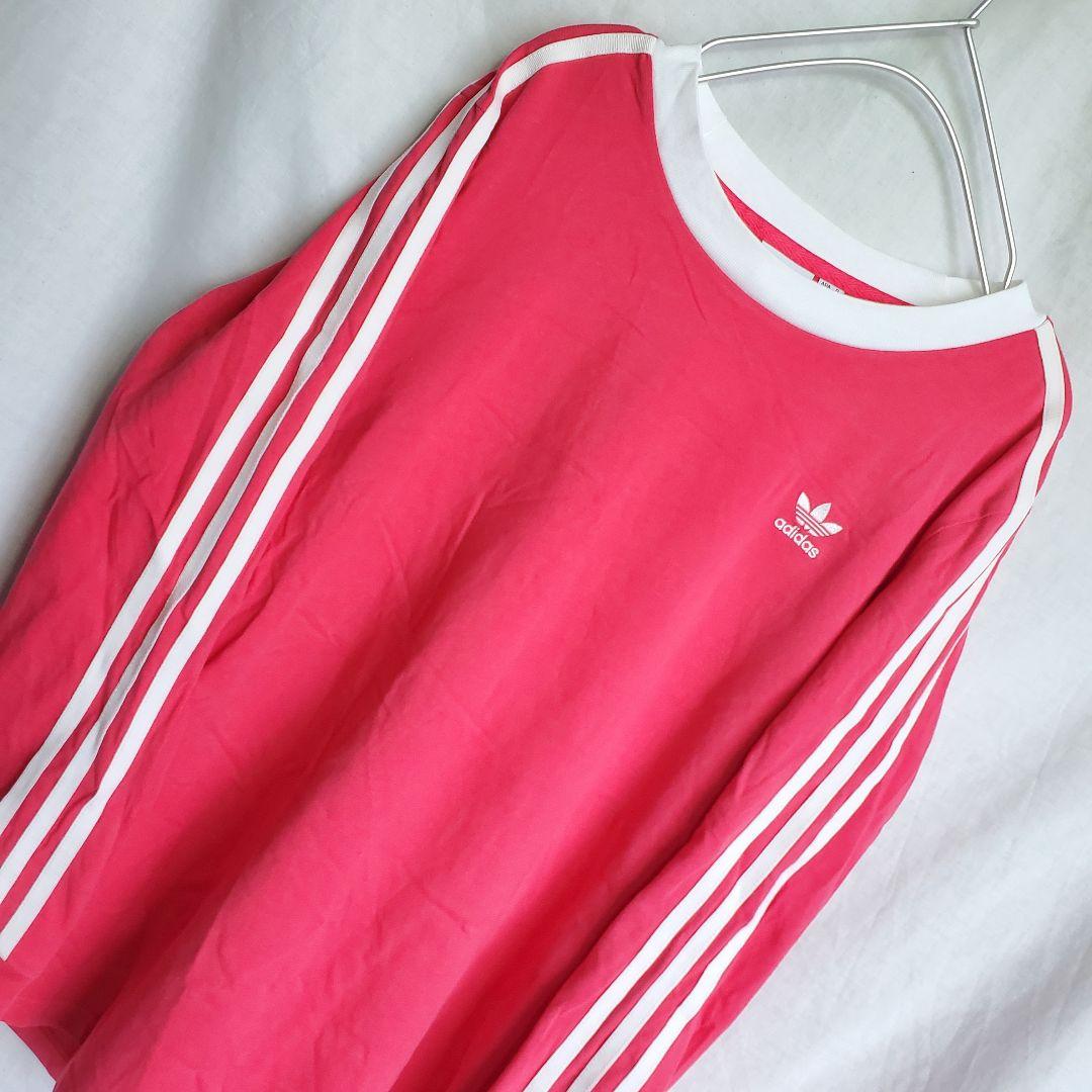 ａｄｉｄａｓ アディダス ロンT 長袖tシャツ ロングスリーブTシャツ ピンク
