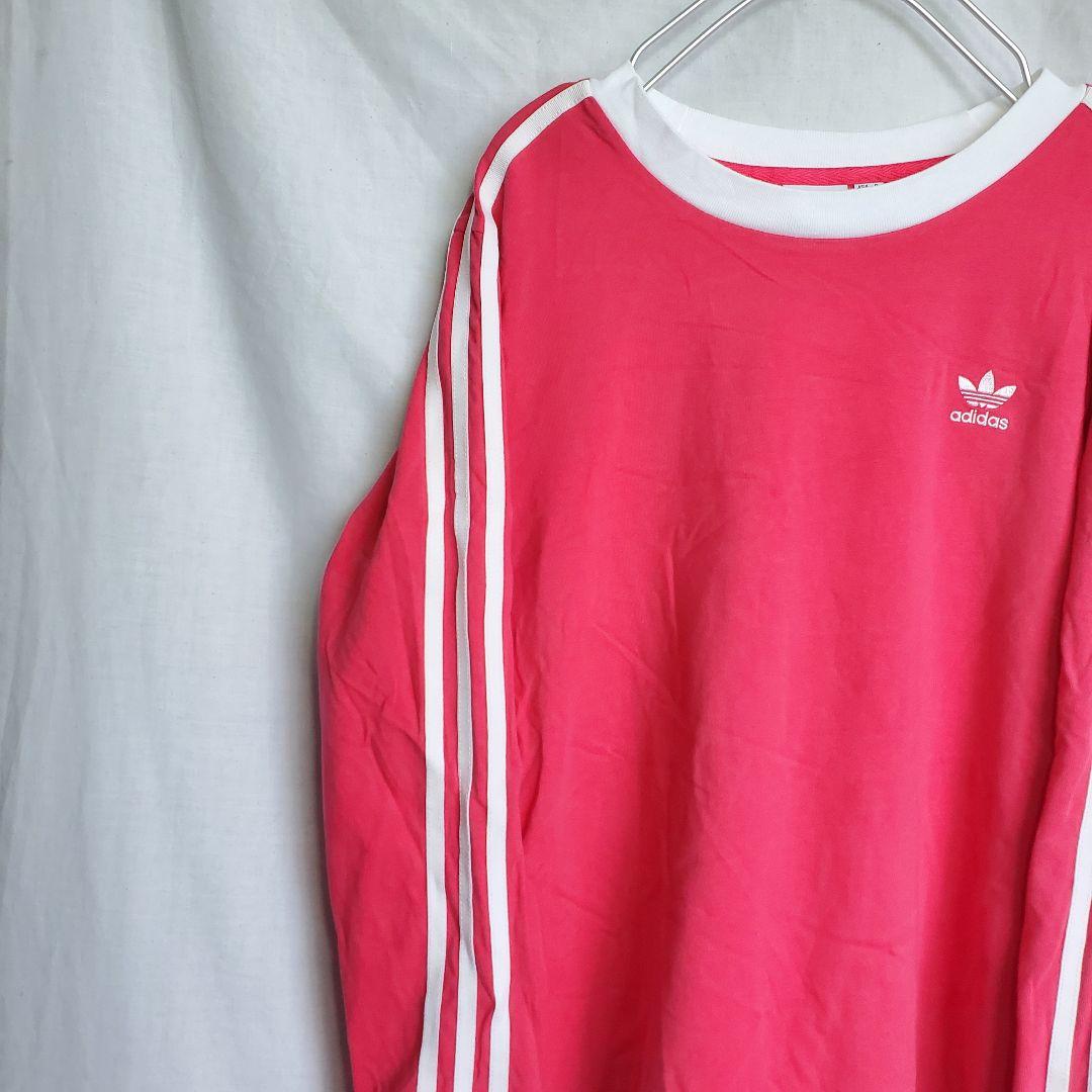 ａｄｉｄａｓ アディダス ロンT 長袖tシャツ ロングスリーブTシャツ ピンク