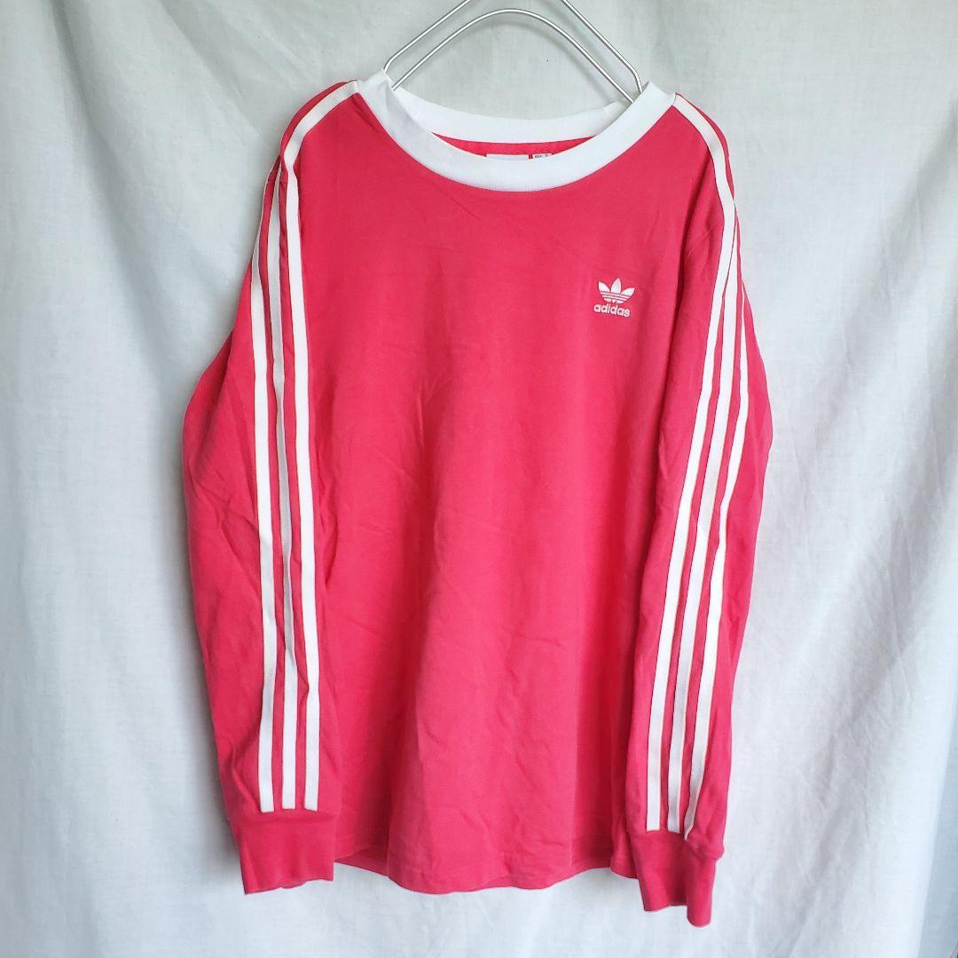 ａｄｉｄａｓ アディダス ロンT 長袖tシャツ ロングスリーブTシャツ ピンク